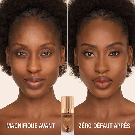 AIRBRUSH FLAWLESS FOUNDATION AVANT ET APRÈS teinte 13 Warm (Chaud) AIRBRUSH FLAWLESS FOUNDATION AVANT ET APRÈS teinte 13 Warm (Chaud)