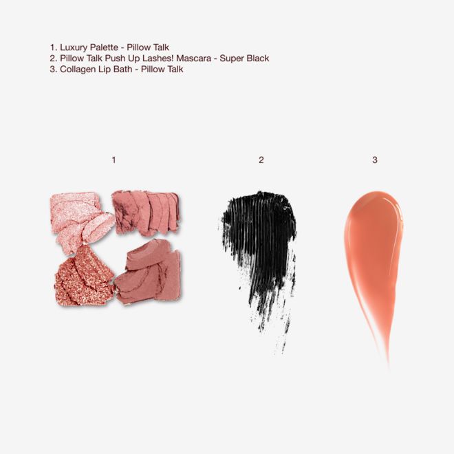 PILLOW TALK EYES + GLOSSY LIPS KIT - Texture swatch PILLOW TALK EYES + GLOSSY LIPS KIT - Texture swatch