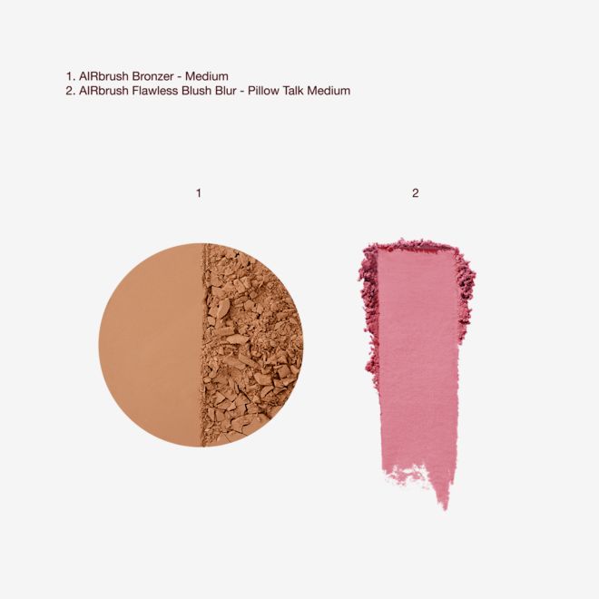 AIRBRUSH FLAWLESS BLUSH & BRONZE DUO TEXTURE SWATCHES AIRBRUSH FLAWLESS BLUSH & BRONZE DUO TEXTURE SWATCHES