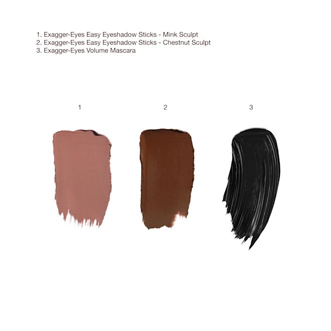 EXAGGER-EYES EASY EYESHADOW + MASCARA TRIO - TEXTURE SWATCH - AUS EXCLUSIVE EXAGGER-EYES EASY EYESHADOW + MASCARA TRIO - TEXTURE SWATCH - AUS EXCLUSIVE
