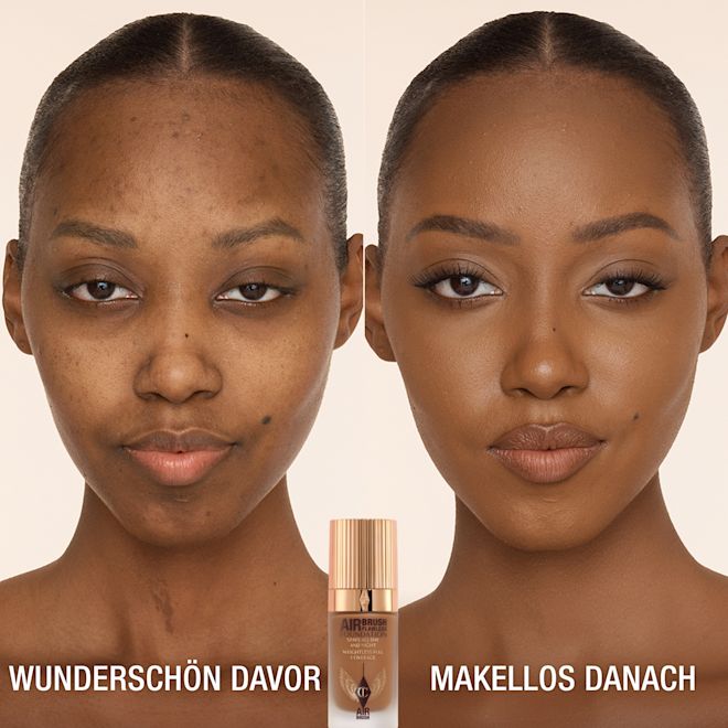 AIRBRUSH FLAWLESS FOUNDATION 13 neutral, VORHER UND NACHHER AIRBRUSH FLAWLESS FOUNDATION 13 neutral, VORHER UND NACHHER