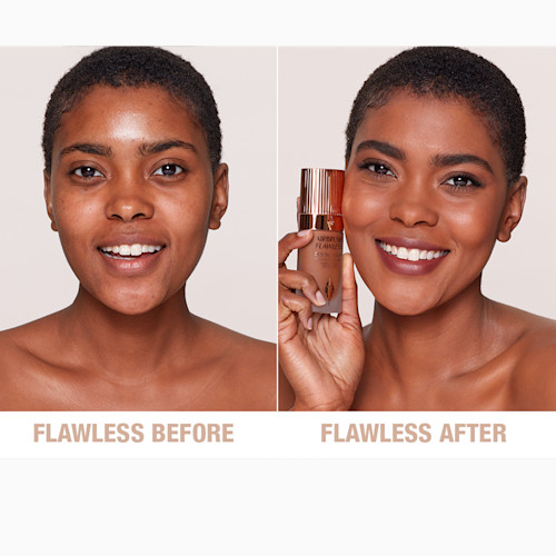 Airbrush Flawless Foundation 12.5 Warm Before and After