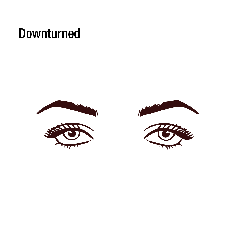Downturned Eye Shape graphic