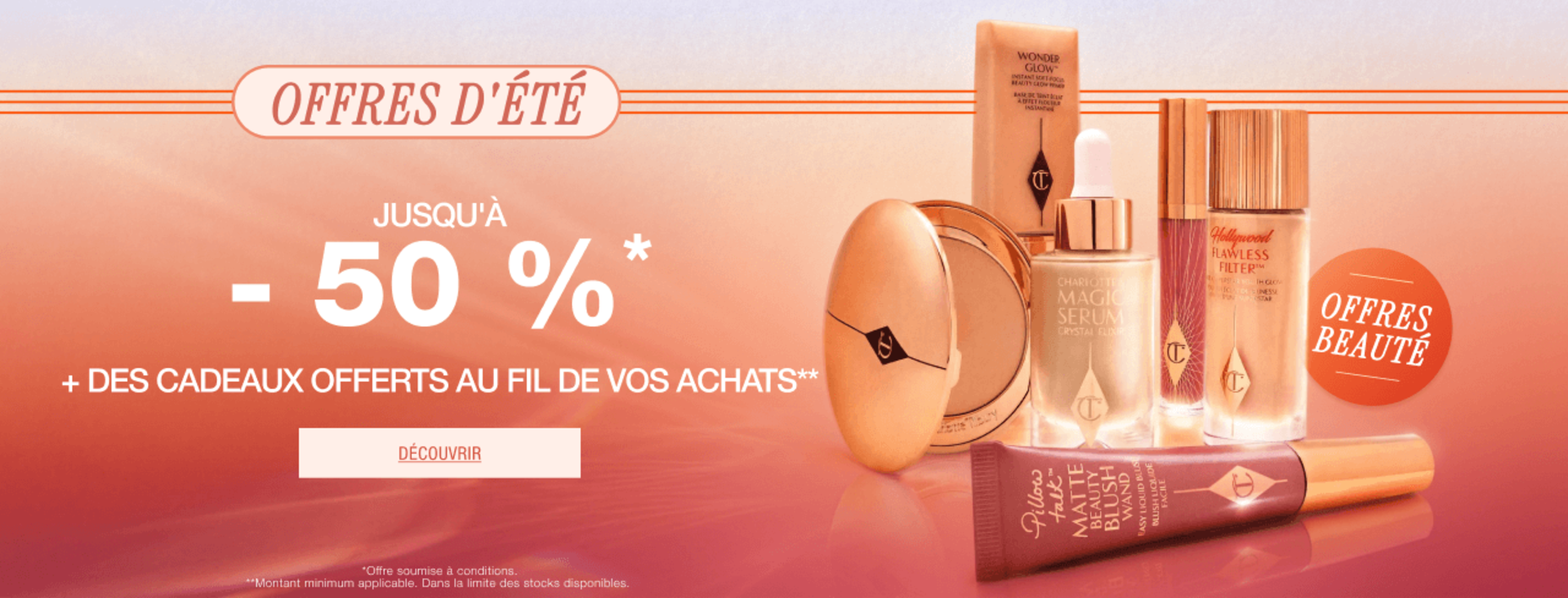 Offres beauté Températures en hausse, prix en baisse! Jusqu'à -45 % sur les coffrets iconiques* + des cadeaux au fil de vos achats*** Offres beauté Températures en hausse, prix en baisse! Jusqu'à -45 % sur les coffrets iconiques* + des cadeaux au fil de vos achats***