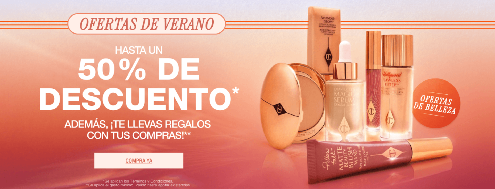 Ofertas en productos de belleza Take it all off Hasta un 45% de descuento Kits Icónicos* Y regalos con tus compras** Ofertas en productos de belleza Take it all off Hasta un 45% de descuento Kits Icónicos* Y regalos con tus compras**