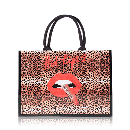 Hot Lips 2 Merchandise Tote Bag In Timeless Leopard In Classic Rose Gold Hot Lips 2 Tote Bag In Timeless Leopard Classic Rose Gold