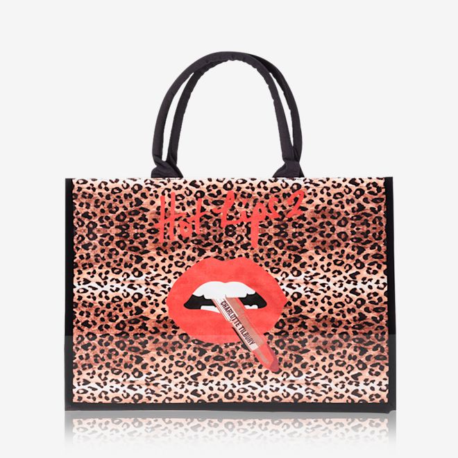 Hot Lips 2 Merchandise Tote Bag In Timeless Leopard In Classic Rose Gold Hot Lips 2 Tote Bag In Timeless Leopard Classic Rose Gold
