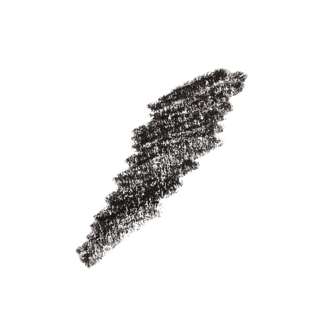 Swatch of an eyebrow pencil in a black shade.