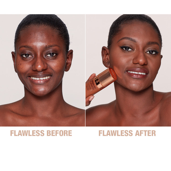 Airbrush Flawless Foundation 15 Warm Before and After