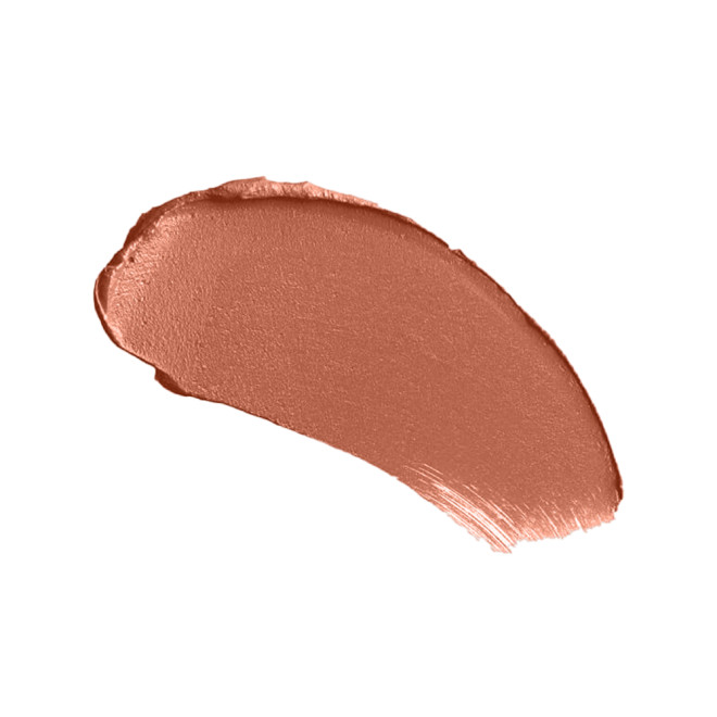 Swatch of a fresh, neutral nude peach lipstick with a matte finish.