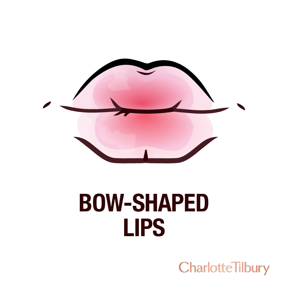 Bow-Shaped Lips Bow-shaped lips graphic with a bow-shaped Cupid's bow