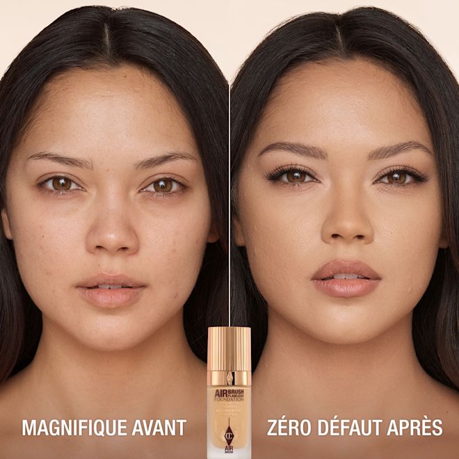 AIRBRUSH FLAWLESS FOUNDATION AVANT ET APRÈS teinte 7 Neutral (Neutre) AIRBRUSH FLAWLESS FOUNDATION AVANT ET APRÈS teinte 7 Neutral (Neutre)