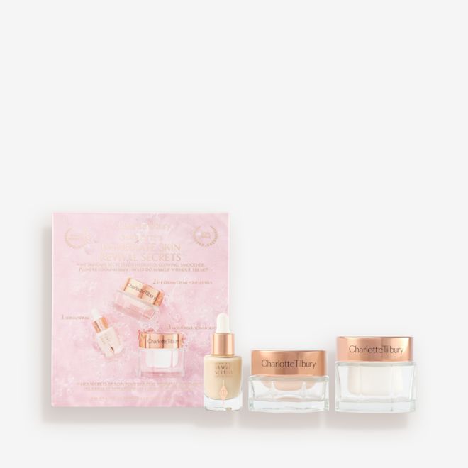 Charlottes Geheimnisse für direkt belebte Haut: Trio aus Serum, Feuchtigkeitscreme und Augencreme Charlottes Geheimnisse für direkt belebte Haut: Trio aus Serum, Feuchtigkeitscreme und Augencreme