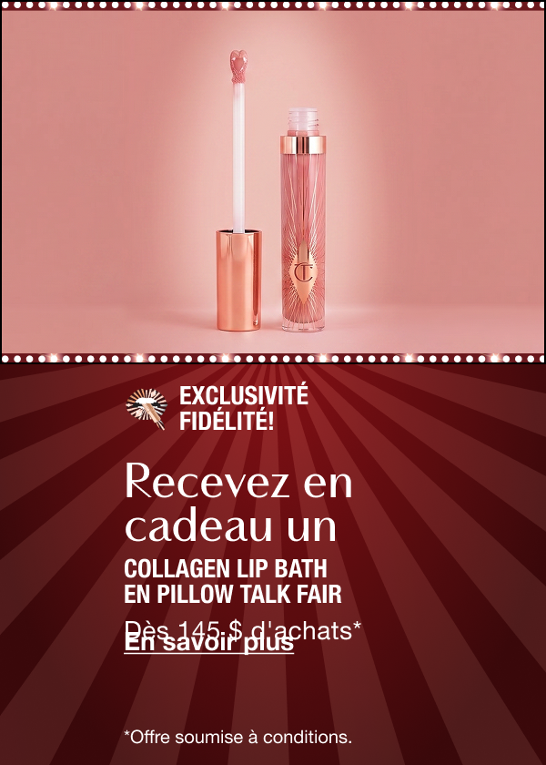 Recevez en cadeau un Collagen Lip Bath en Pillow Talk Fair Recevez en cadeau un Collagen Lip Bath en Pillow Talk Fair