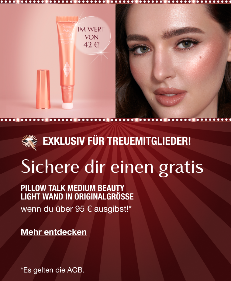 Exklusiv für Treuemitglieder! SICHERE DIR EINEN GRATIS PILLOW TALK MEDIUM BEAUTY LIGHT WAND Exklusiv für Treuemitglieder! SICHERE DIR EINEN GRATIS PILLOW TALK MEDIUM BEAUTY LIGHT WAND
