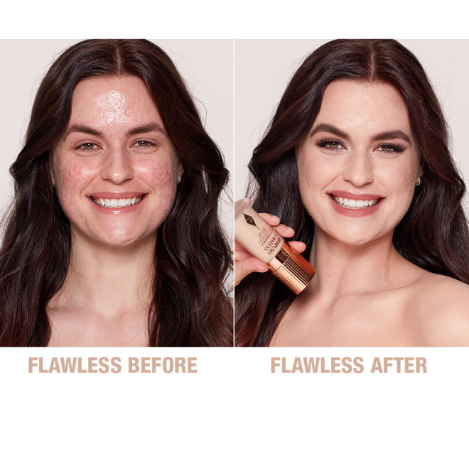 Airbrush Flawless Finish Foundation 3 neutral before and after