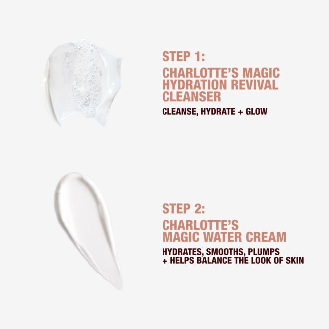 Magic Water Cream and Magic Hydration Revival Cleanser swatches Magic Water Cream and Magic Hydration Revival Cleanser swatches