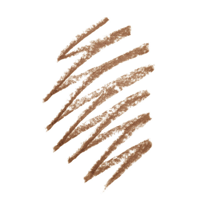 Swatch of an eyebrow pencil in a soft brown shade.