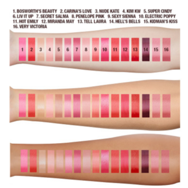 HOT LIPS ARM SWATCHES HOT LIPS ARM SWATCHES
