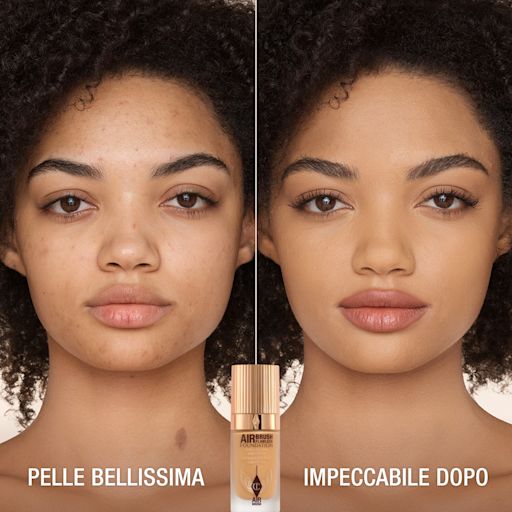 AIRBRUSH FLAWLESS FOUNDATION PRIMA E DOPO 8 CALDO AIRBRUSH FLAWLESS FOUNDATION PRIMA E DOPO 8 CALDO