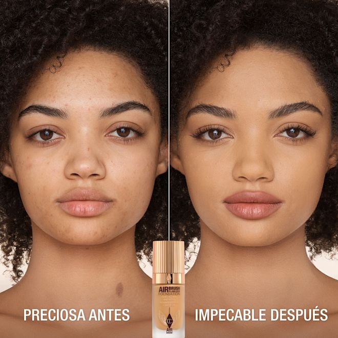 Antes y después de usar Airbrush Flawless Foundation 8 Neutral Antes y después de usar Airbrush Flawless Foundation 8 Neutral