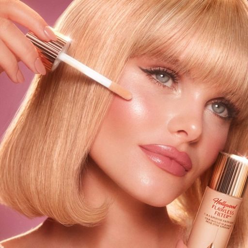 Fair model wearing Hollywood Flawless Filter Fair model wearing Hollywood Flawless Filter