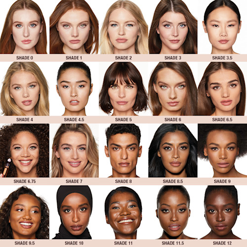 CHARLOTTE TILBURY-MAGIC FOUNDATION-MODEL-ALL-SHADES CHARLOTTE TILBURY-MAGIC FOUNDATION-MODEL-ALL-SHADES