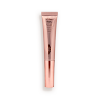 Beauty Light Wand highlighter in Pillow Talk Original Liquid highlighter wand in a reflective, pale pink tube with a rose gold cap.