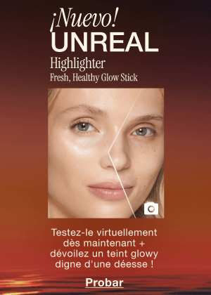 ¡NUEVO! UNREAL HIGHLIGHTER FRESH, HEALTHY GLOW STICK ¡Pruébalo virtualmente ahora y consigue un brillo digno de una diosa! ¡NUEVO! UNREAL HIGHLIGHTER FRESH, HEALTHY GLOW STICK ¡Pruébalo virtualmente ahora y consigue un brillo digno de una diosa!