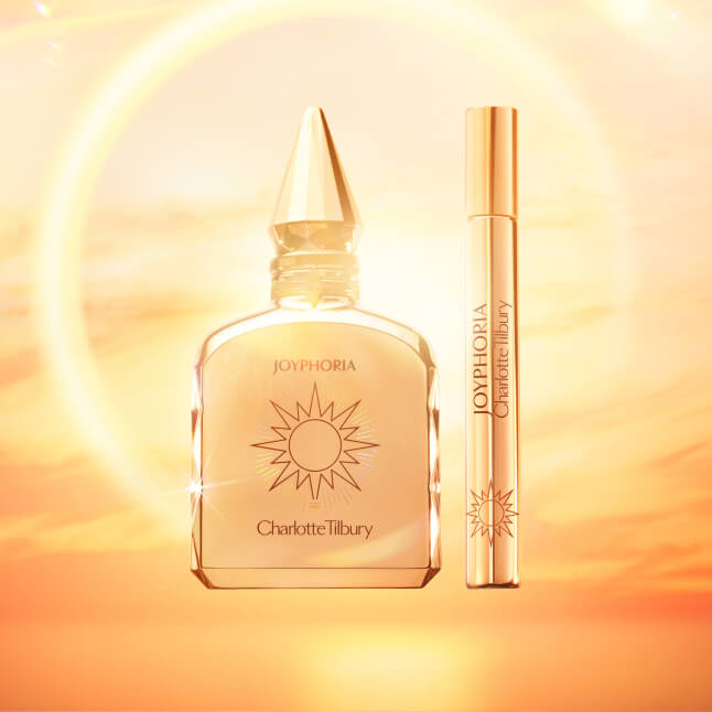 “We added a magic, radiant sun to the front of the bottle to brighten and add Joyphoria to your day!” - CHARLOTTE TILBURY MBE