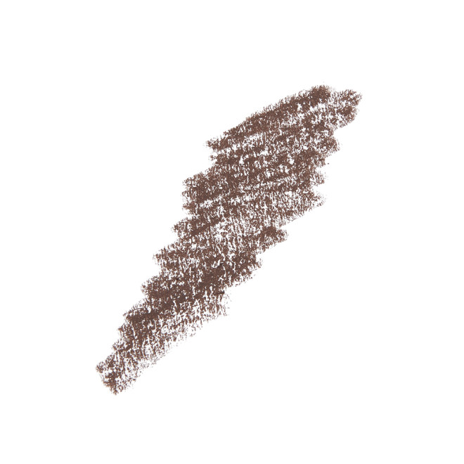 Swatch of an eyebrow pencil in a medium brown shade.