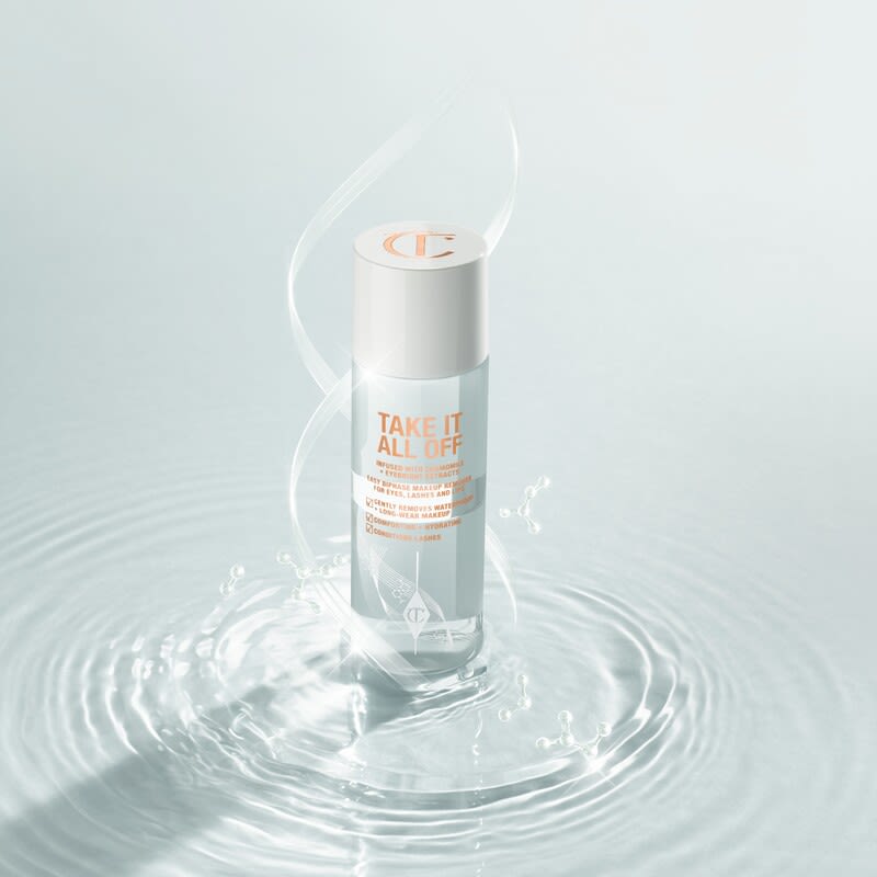 Take it all off still life Take It All Off makeup remover stood in water