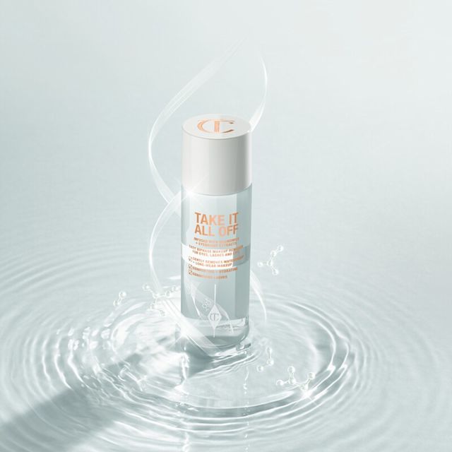 Take it all off still life Take It All Off makeup remover stood in water