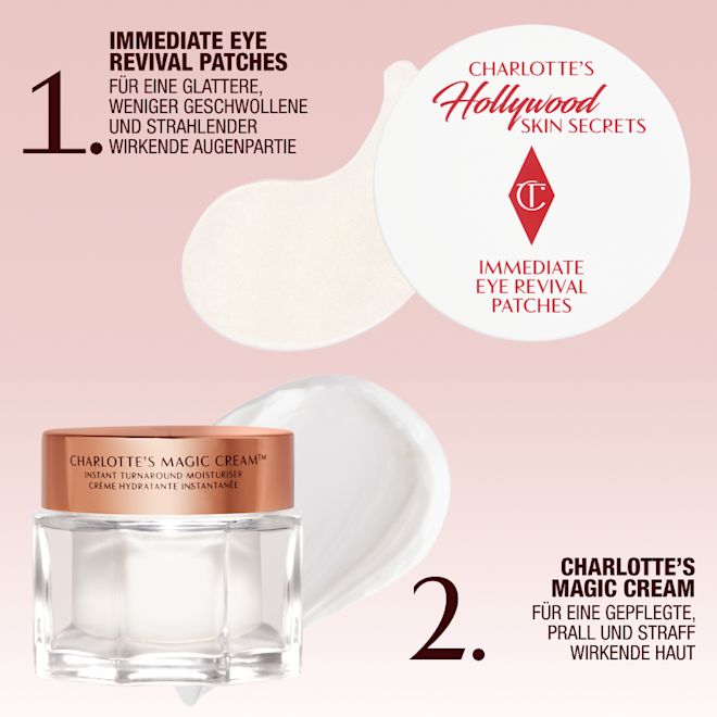 DE EYE PATCHES + MAGIC CREAM 50ML ROUTINE Immediate Skin & Eye Revival Set