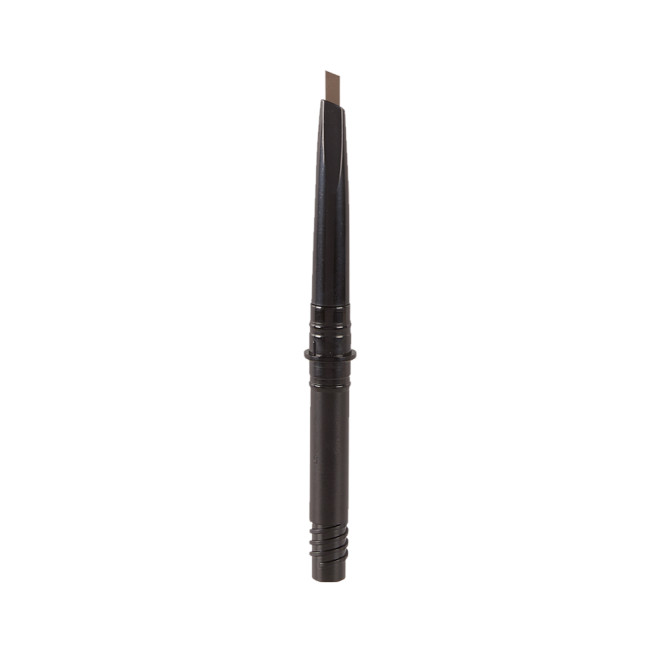 An open, soft-brown-coloured eyebrow tint refill with a black-coloured body.