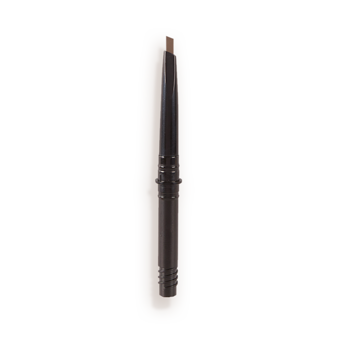 Brow Cheat Refill in Soft Brown open An open, soft-brown-coloured eyebrow tint refill with a black-coloured body.