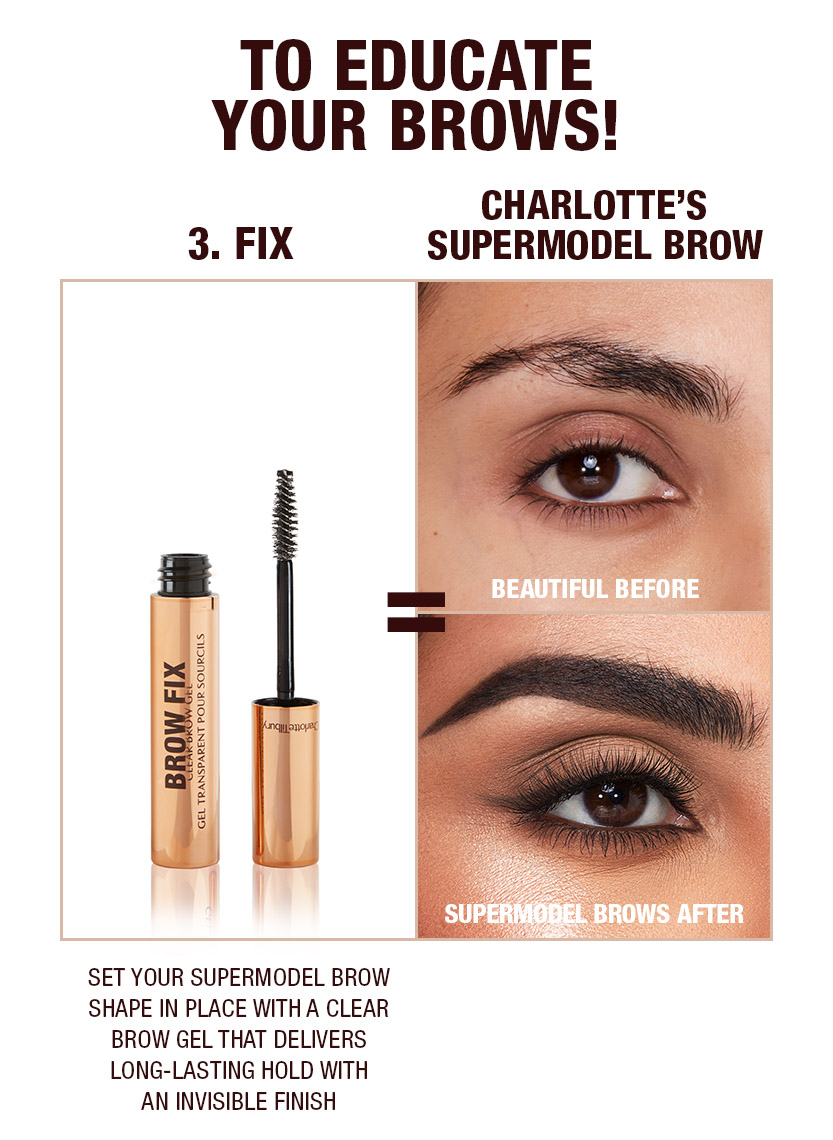 Supermodel brows 3 step routine Black Brown 