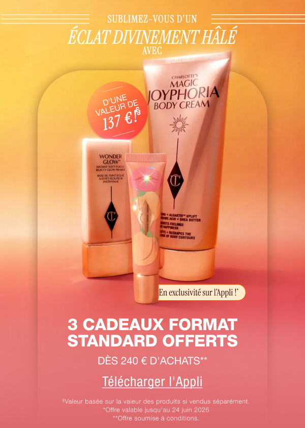 Sublimez-vous d'un éclat divinement hâlé avec 3 cadeaux format standard offerts Sublimez-vous d'un éclat divinement hâlé avec 3 cadeaux format standard offerts