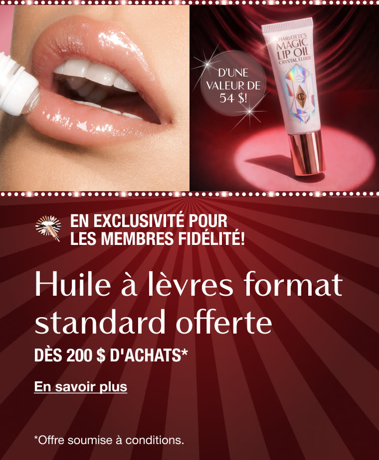 Huile à lèvres format standard offerte Huile à lèvres format standard offerte