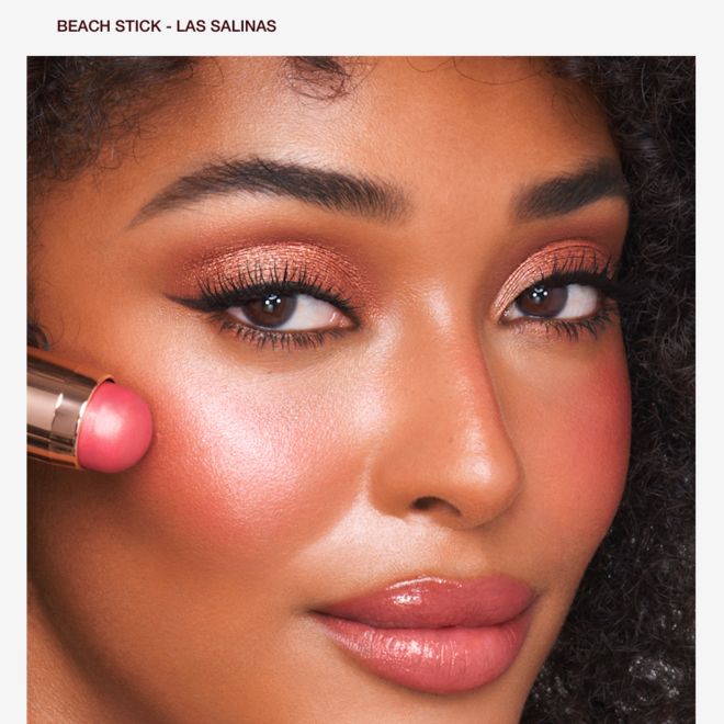 Beach Sticks on model close up Beach Sticks on model close up