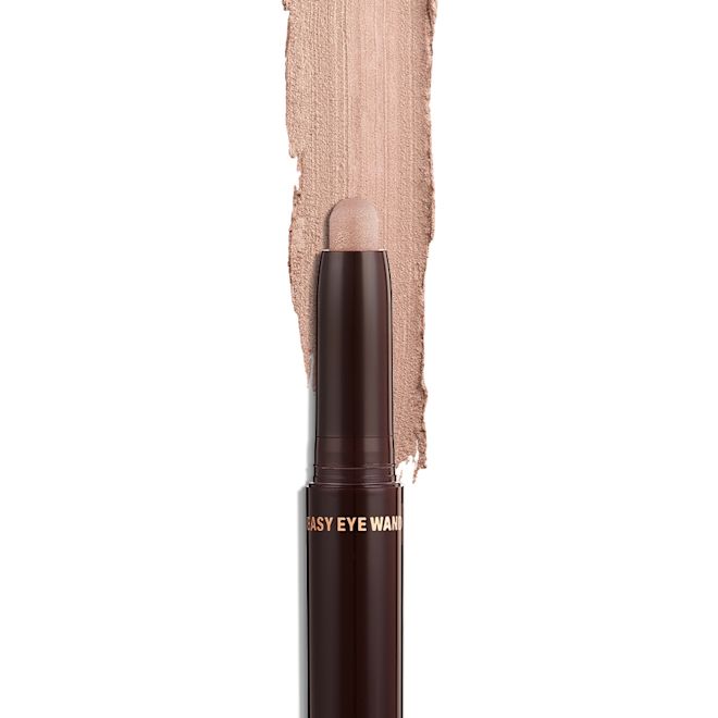Quick & Easy Instant 5 Minute Kit Eyeshadow Stick in Pretty Fresh open An open, cream eyeshadow wand in a champagne pink shimmer shade.