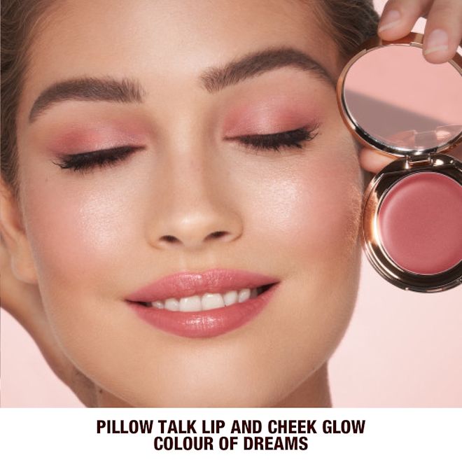 Lip and Cheek Glow model close up Lip and Cheek Glow model close up