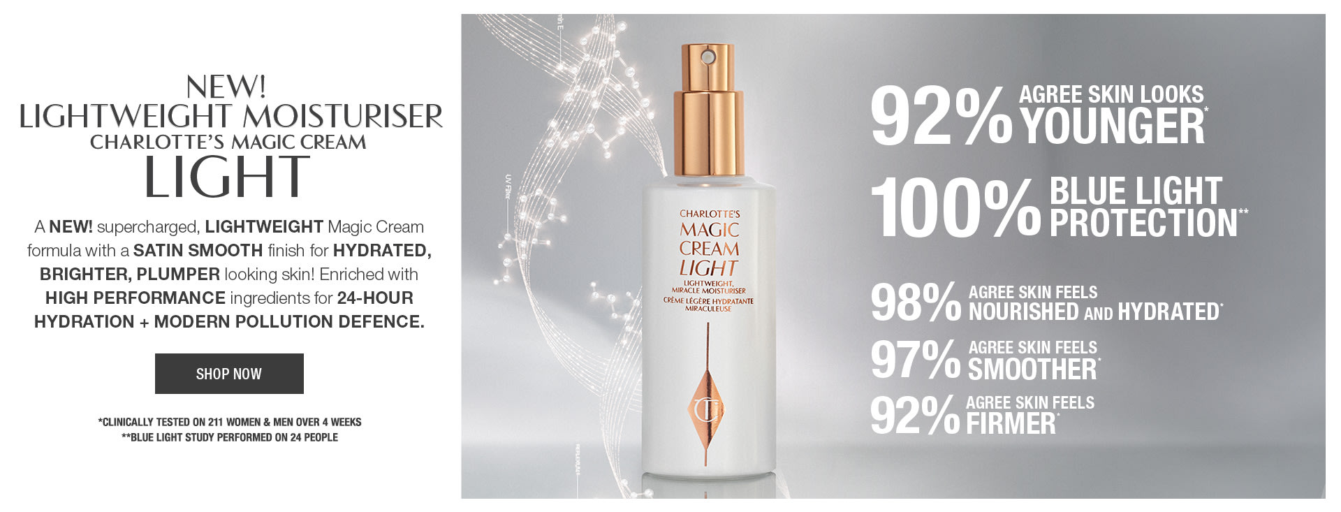 Magic Cream Light Launch creative still life Hero UK Magic Cream Light Launch Moisturiser