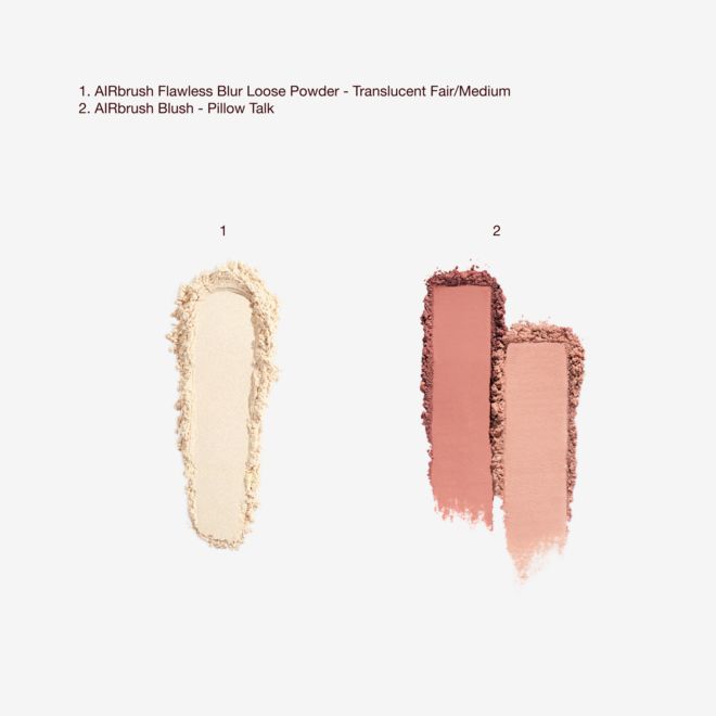 AIRBRUSH FLAWLESS BRIGHTEN & BLUSH DUO SWATCHES AIRBRUSH FLAWLESS BRIGHTEN & BLUSH DUO SWATCHES