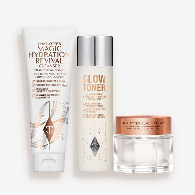 CLEANSER, MC & GLOW TONER PACKSHOT CLEANSER, MC & GLOW TONER PACKSHOT