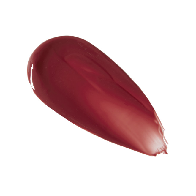 Swatch of a creamy lip and cheek tint in a dark cherry-red shade.
