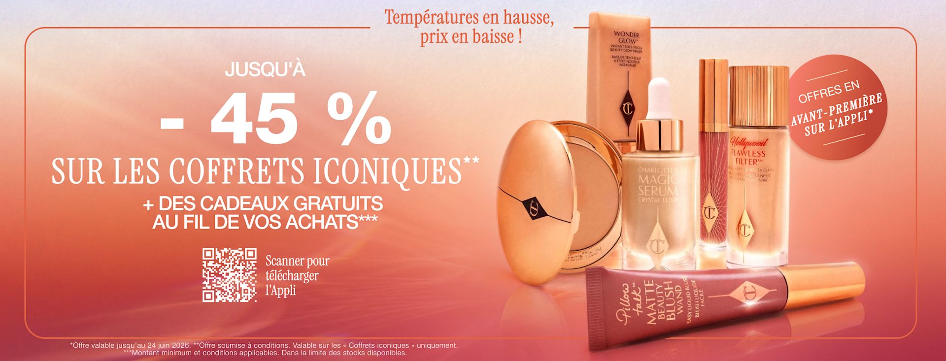 Températures en hausse, prix en baisse ! Jusqu'à -45 % sur une sélection d'articles* + recevez des cadeaux au fil de vos achats** <TÉLÉCHARGER L'APPLI> Températures en hausse, prix en baisse ! Jusqu'à -45 % sur une sélection d'articles* + recevez des cadeaux au fil de vos achats** <TÉLÉCHARGER L'APPLI>