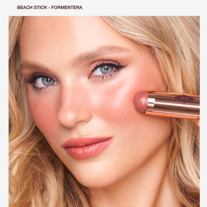 Beach Sticks on model close up Beach Sticks on model close up