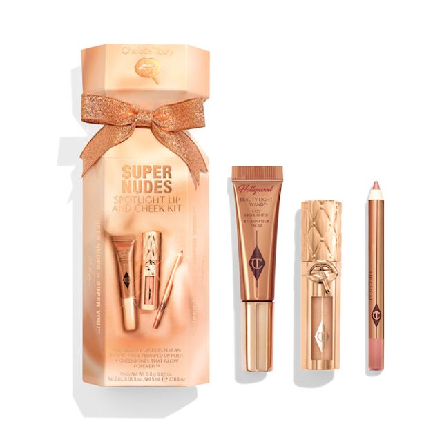 Super Nudes Lip and Cheek Kit packshot for blog Super Nudes Lip and Cheek Kit mini makeup gift set