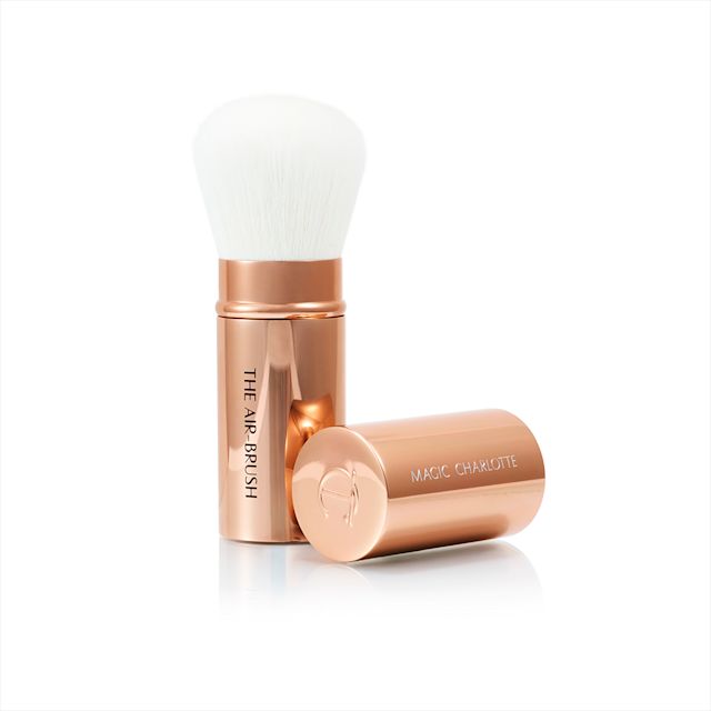 Engraved The Air Brush packshot for blog The Air Brush synthetic kabuki brush with personalised engraving